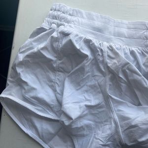 White Lululemon Hotty Hot Shorts